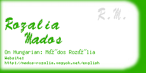 rozalia mados business card